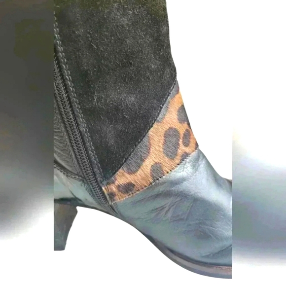 Hispanitas Patent Leather Suede Faux skin Ankle Boots size 37 - Picture 6 of 12